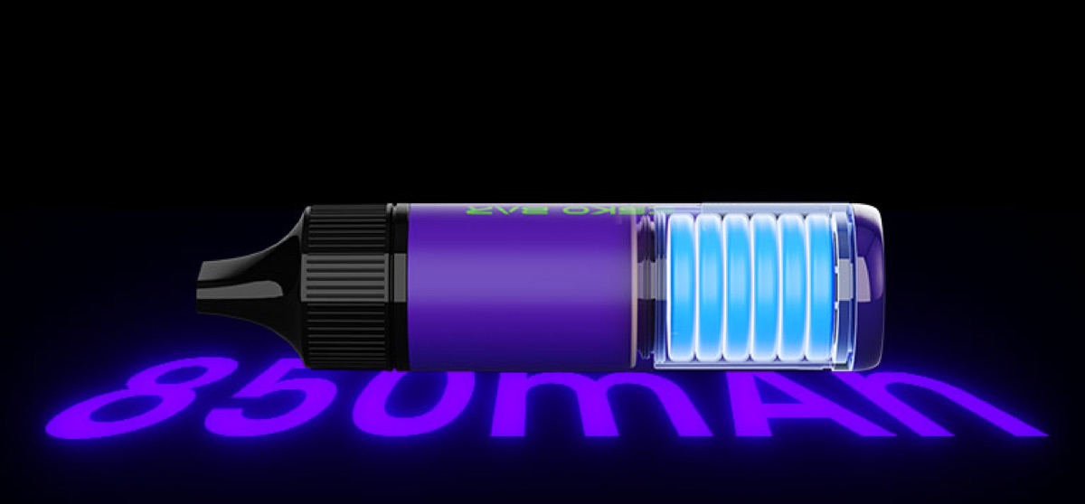 850mAh long-lasting battery visual