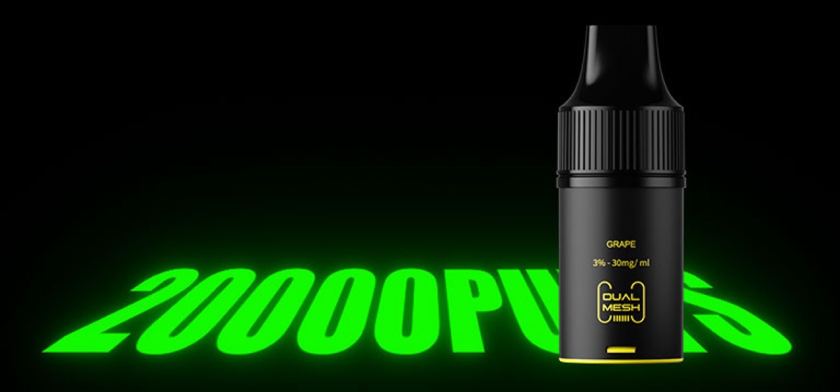 18ml super-capacity tank with 20,000 puffs graphic